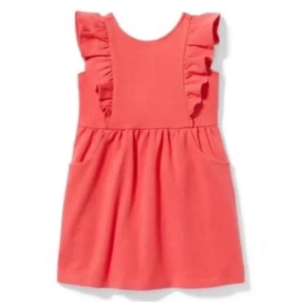 Janie and Jack Coral Reef Ruffle Ponte Dress Size 5